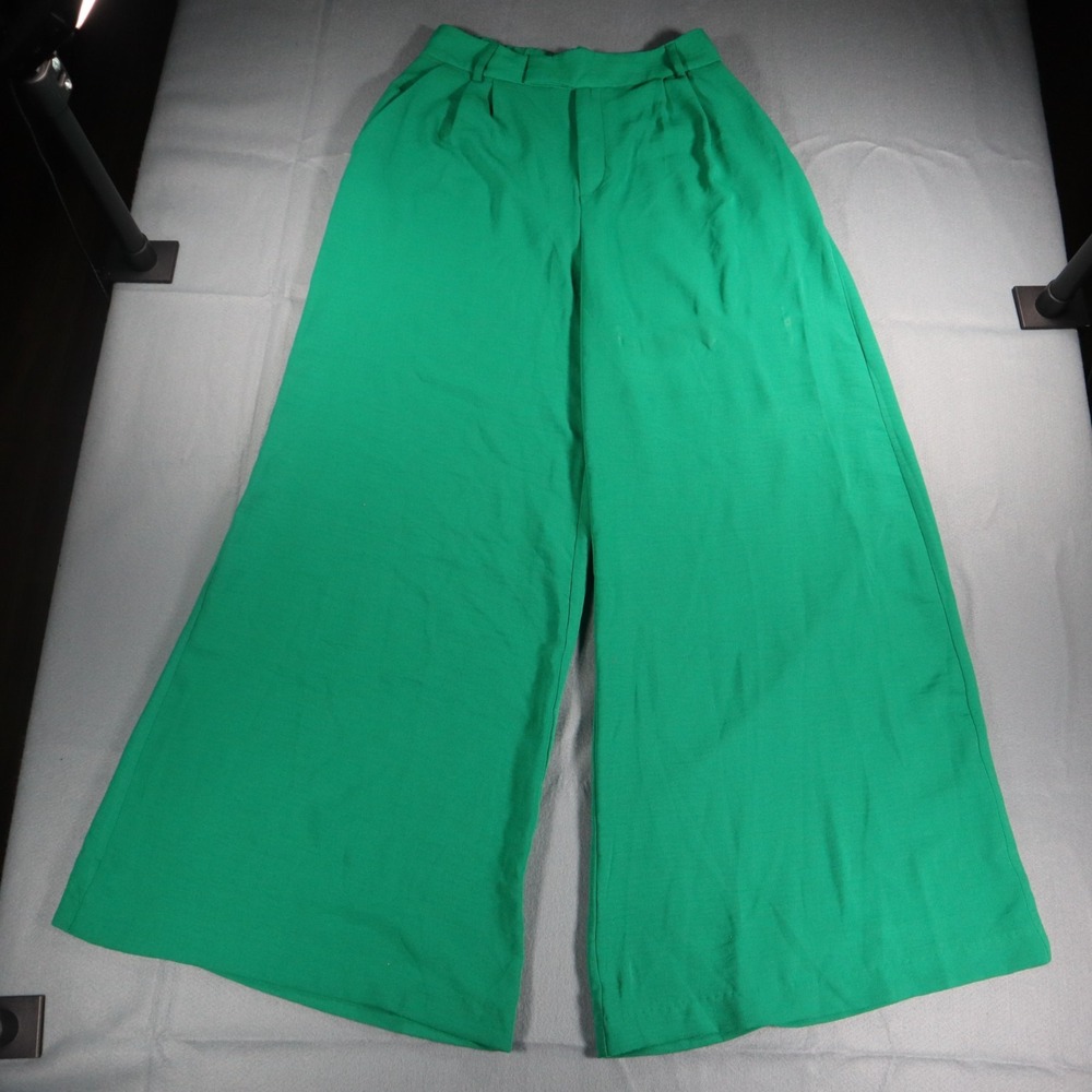 Naf Naf Pants Womens Size 8 Palazzo Wide Leg Flared Baggy Paris 16" Leg Opening